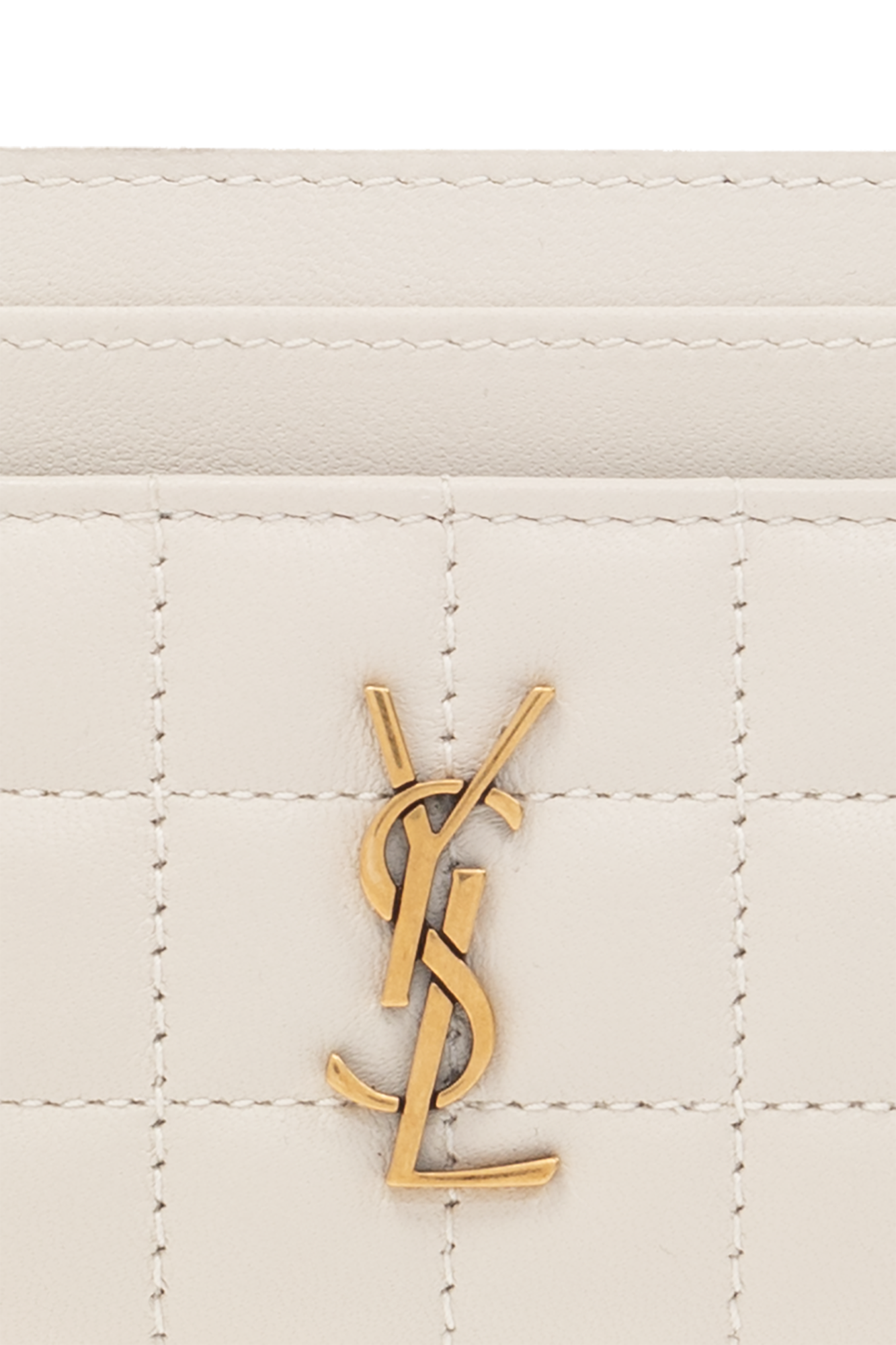 Ysl card holder cream sale